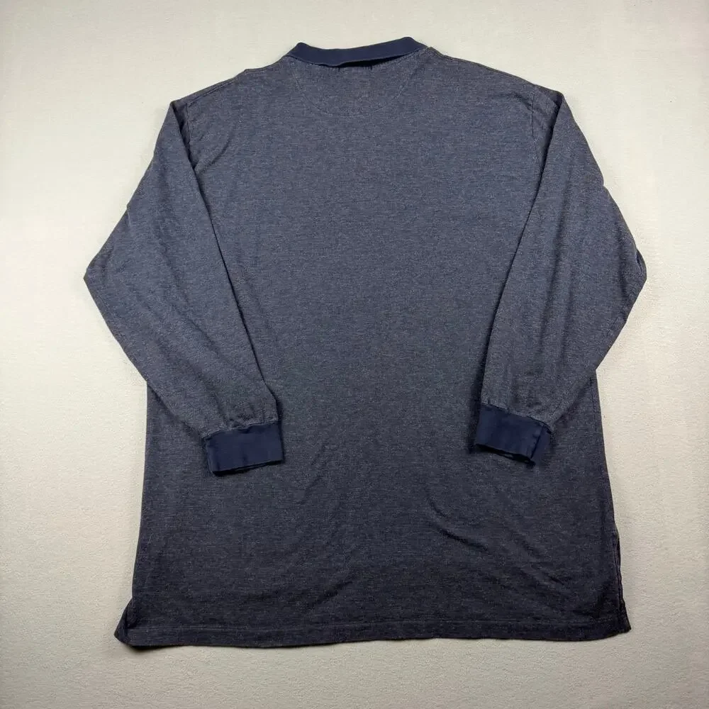 Polo Ralph Lauren 3XLT Long Sleeve Polo Shirt Blue
